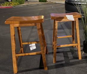 Solid Wood Stools (set of 2)