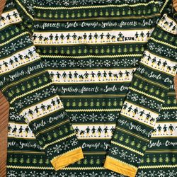 Elf Santa is Coming. Elf Smiling is my Favorite long sleeve shirt. Fleece lined. Large.  Elf shirt 