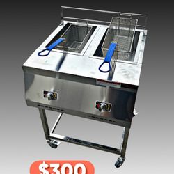 New Double Basket Deep Fryer With Hose For Propane Use 