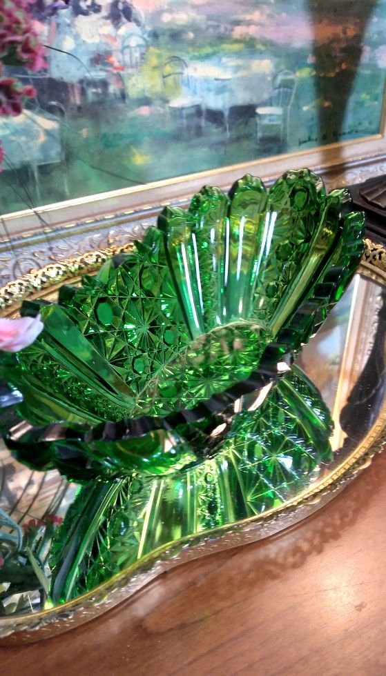 Antique Glass Dish 