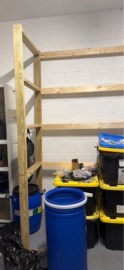 Un finish garage shelf