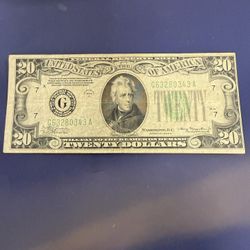 1934 $20 Jackson Vintage Bill