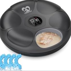 Automatic Pet Feeder Cordless-ABS Tray, Programmable Timer W/4 Ice Packs