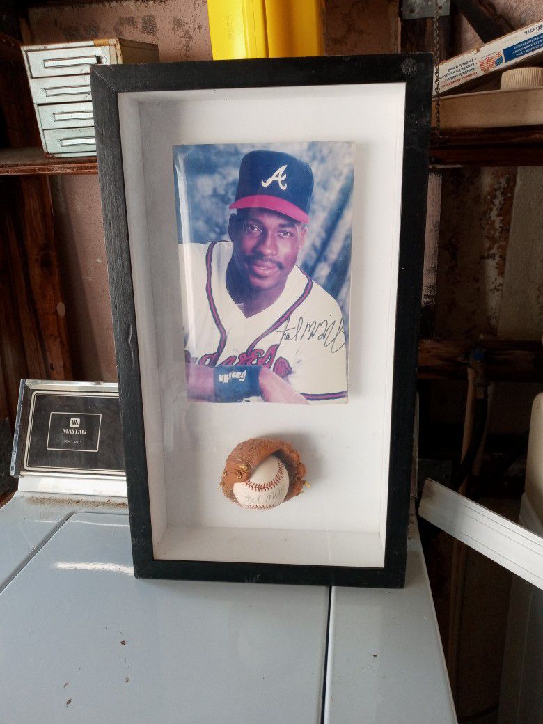 McGriff Autographed Baseball And Picture In A Case To