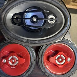 Sony Xplod Car Speakers Lot - XS-R6944 (6x9") + XS-V1633 (6.5") Pair - As Is