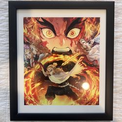 Rengoku Kyojuro Art In Picture Frame
