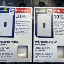 Leviton 1-Gang White Toggle Plastic Standard Wall Plate (10-Pack) Preferred