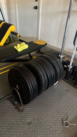 Weighted Plates With Rack