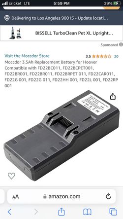 Battery Model Fd-22 Hoover