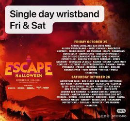 escape 2024 single day ticket