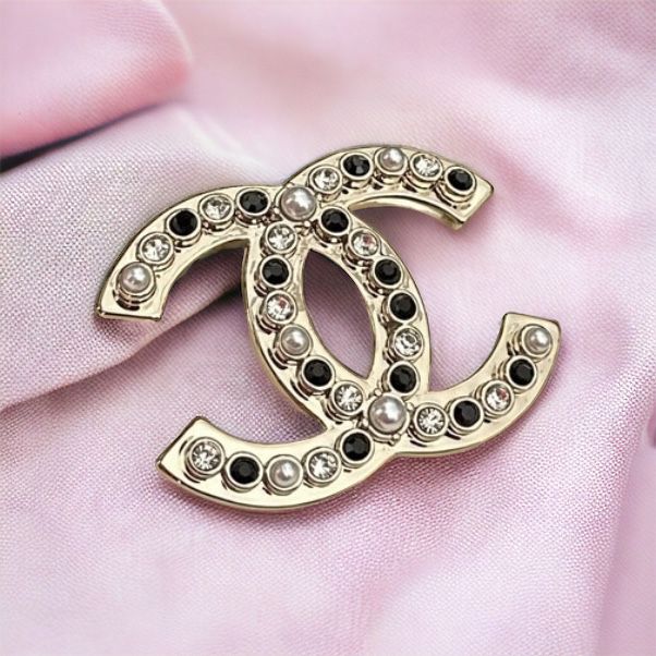 Chanel Lighter Gold Double C Brooch pin 