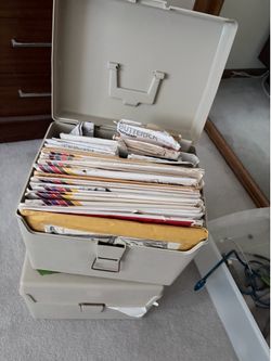 Large Lot of Vintage Sewing Patterns with Storage Cases