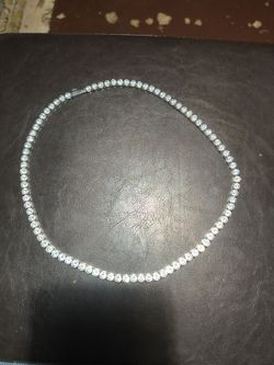 22in Silver CZ necklace