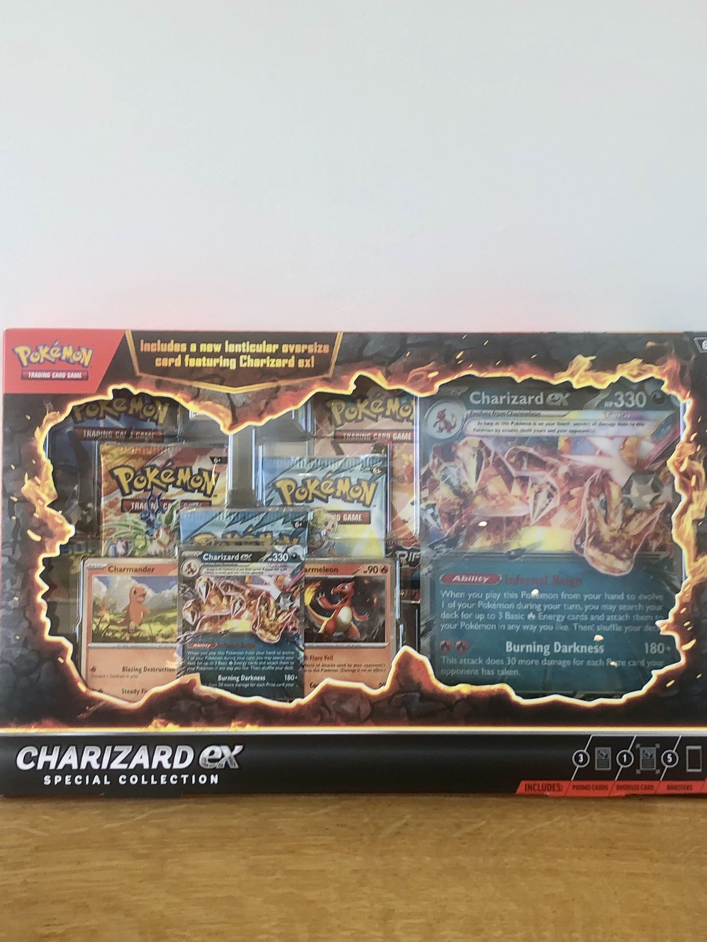 pokmon - trading card game: charizard ex special collection 100-10417 Bring that burning tenacity to life on your desk Pokemon Charizard EX, Premium Collection