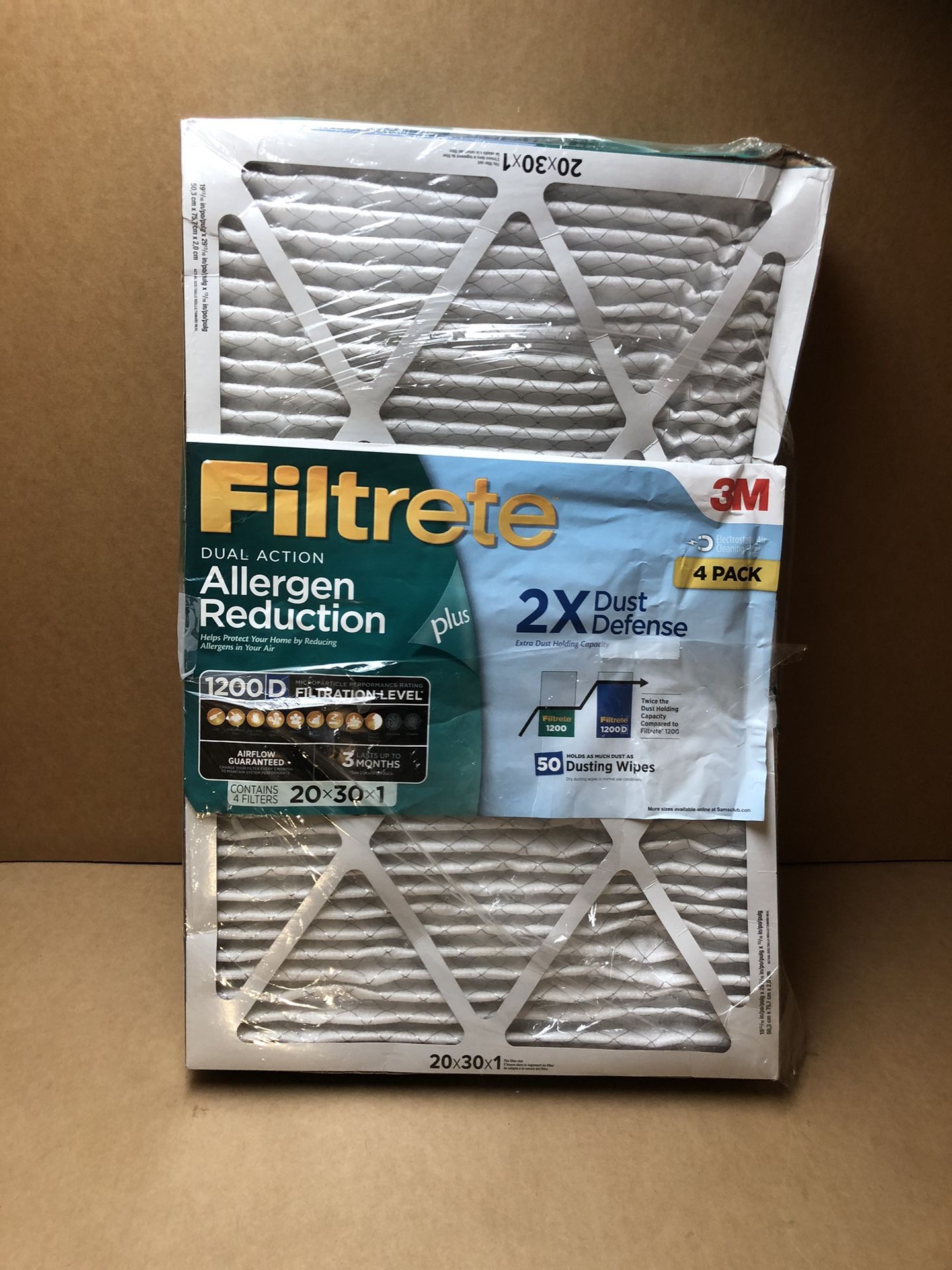 3m allergen reduction filtrete 20x30x1 air filter 4 pack 3 in 1