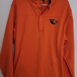Oregon State Beavers Collar Pullover   Mens Large 