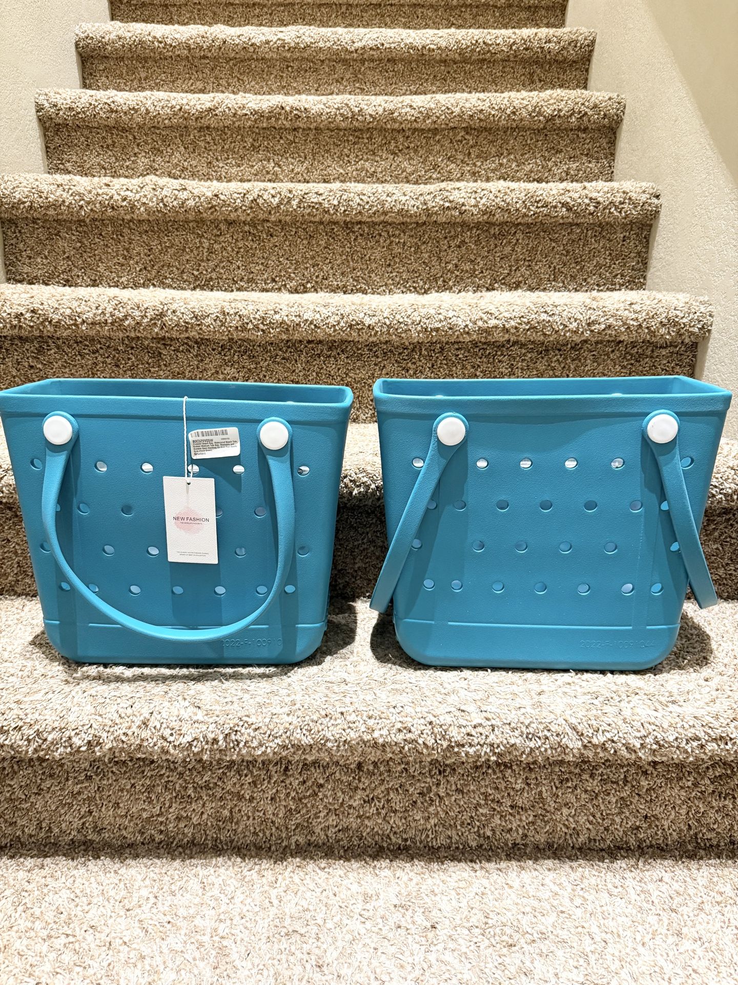 💲9.99🏖️MEDIUM BEACH BAG Aqua Green(14.5*6*12.8 inches)