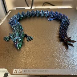 3D Printed Crystal Dragon - Color Changing