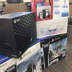 ps5 disc xbox x Nintendo Switch Oculus Meta Quest2 New Sealed No Credit Needed Pay Down Only