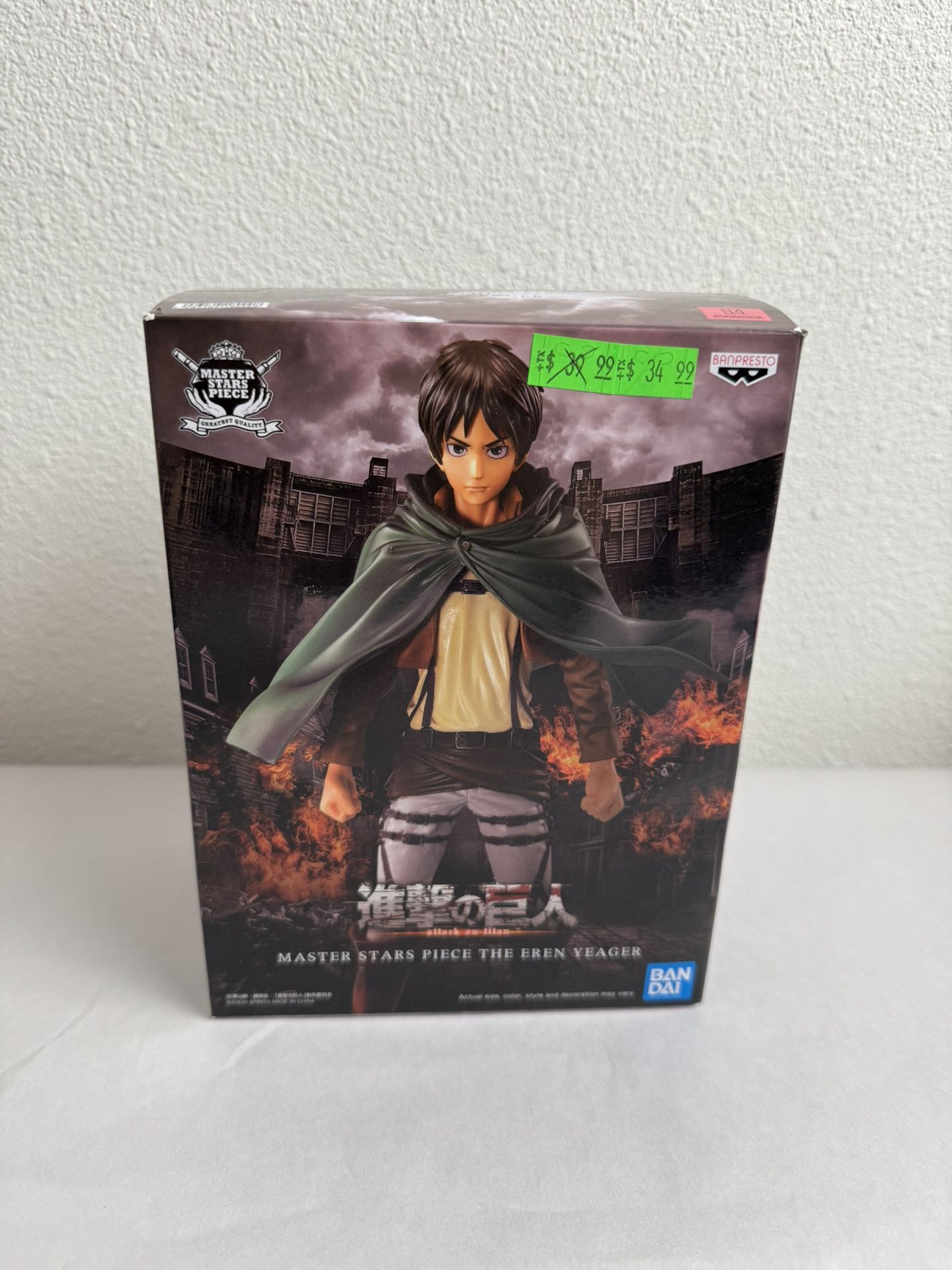 Banpresto Attack on Titan Master Stars Piece The Eren Yeager Anime Figure