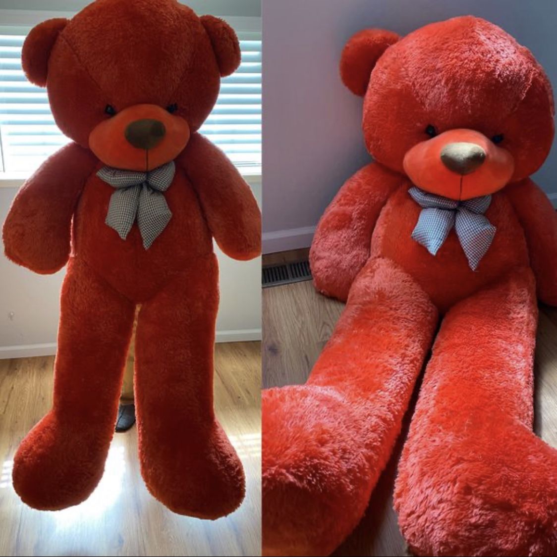 6ft RED TEDDY BEAR!!
