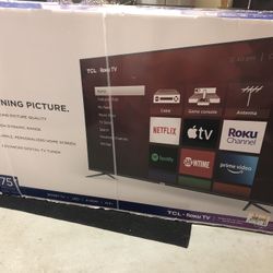 TCL 4K UHD Roku 75” And 65” TV Available 