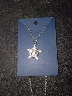 Silver Sun Moon Star Pendant Necklace