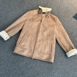 Talbots - oversized Sherpa - faux suede jacket size medium