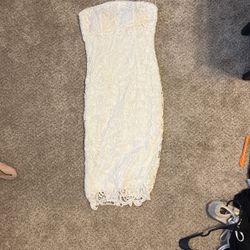 LuLu White Strapless Dress