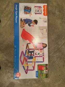Fisher-Price Jungle Gym Playset w/ Slide & Bean Bag Toss Game Indoor/Outdoor