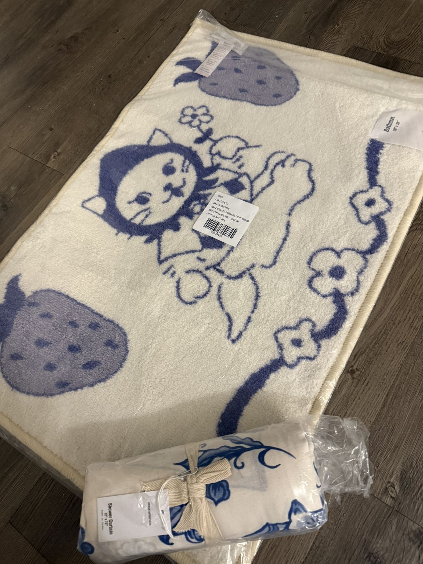 Urban Outfitters Shower Curtain & Bathroom Mat