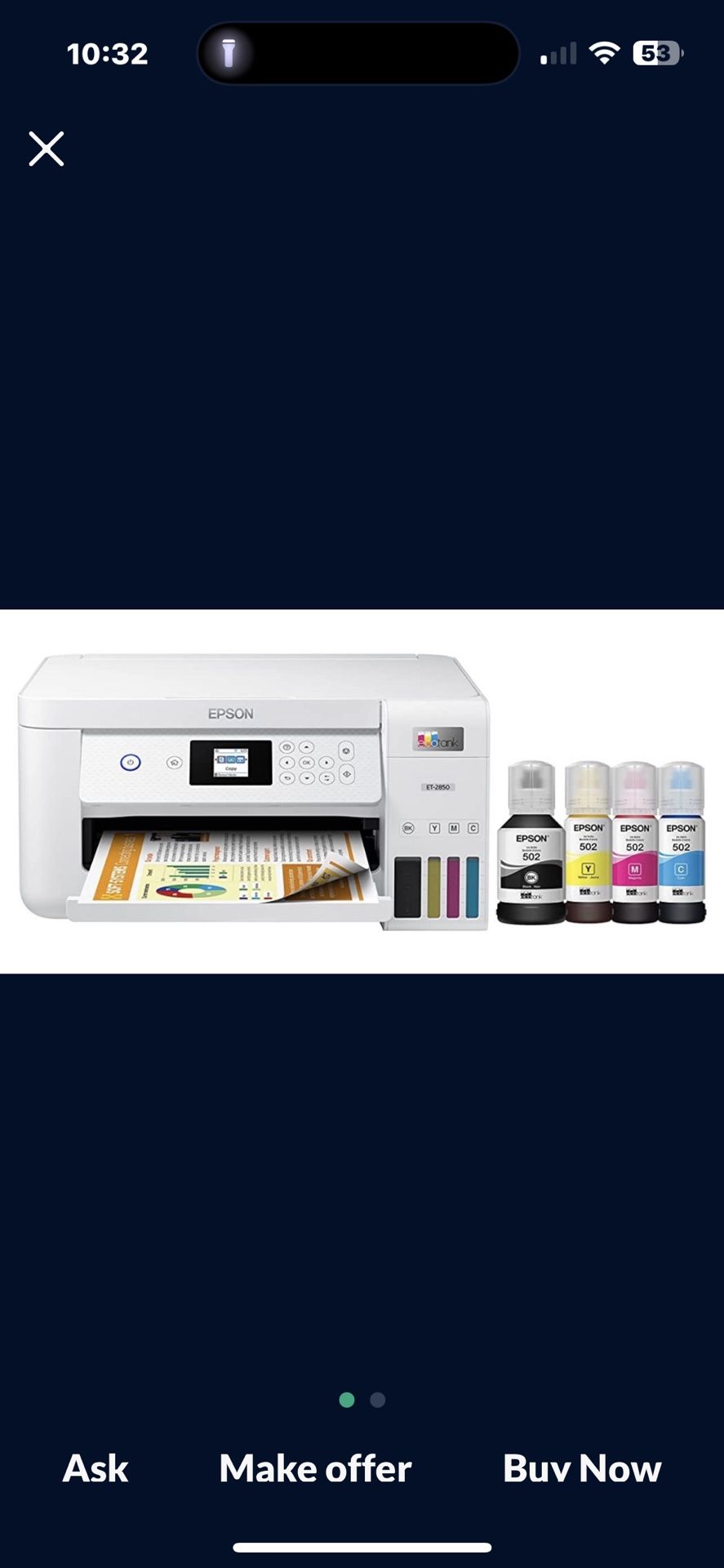Printer Epson Ecotank ET-2850 (new)