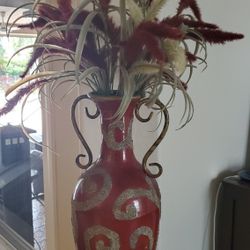 artificial flower with vase