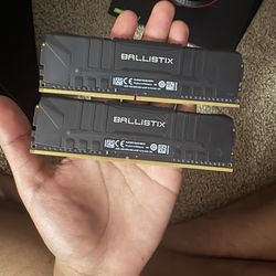 16GB kit (2 x 8GB) of DDR4 3200 MHz Crucial Ballistix ram