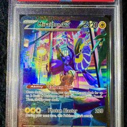 PSA 8 NM-MT Miraidon ex 244/198 Scarlet & Violet SIR Pokemon Card