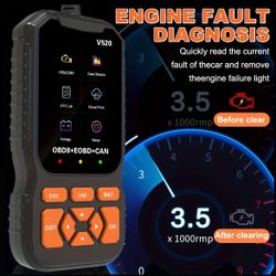 🌼OBD2 Scanner Live Data Professional Mechanic OBDII Diagnostic Code Reader Tool For Check Engine Light Cloud Printing Daul UI Mode