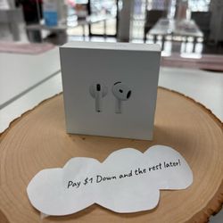 Apple Airpods 4 Earbuds NEW - Payments Available - Pay $1 Down To take It home