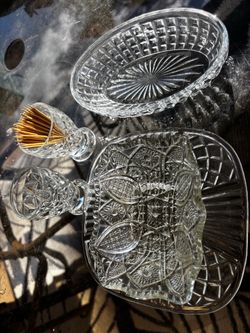 Glass serving dishes