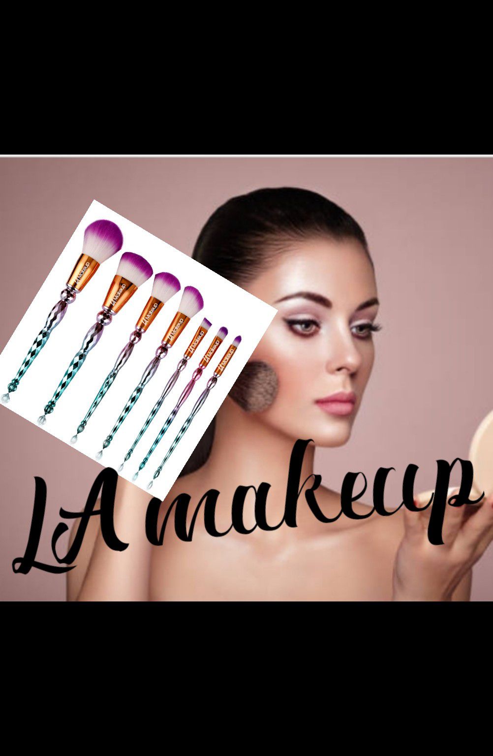 new. high quality 7 Pcs LA makeup brush set