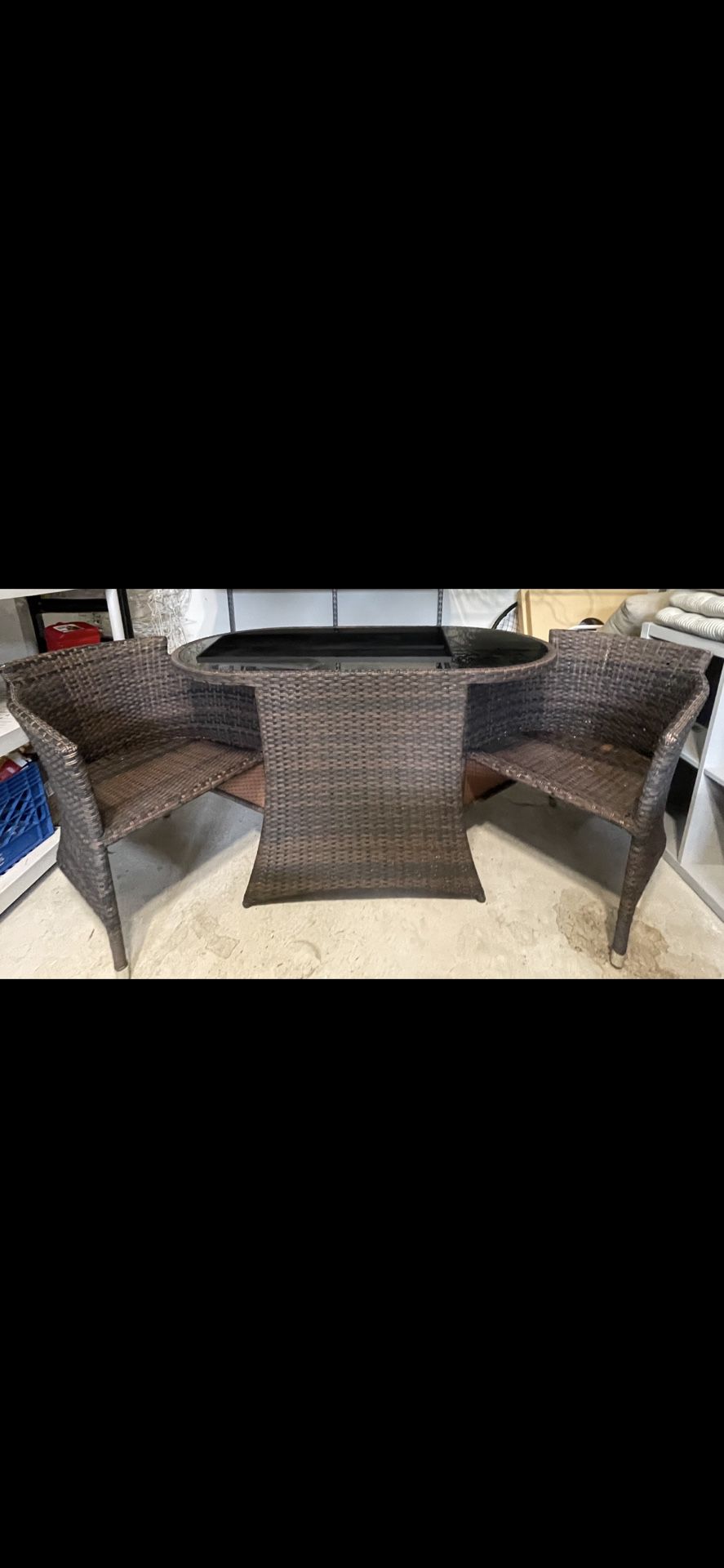 Wicker Patio Table and Chairs