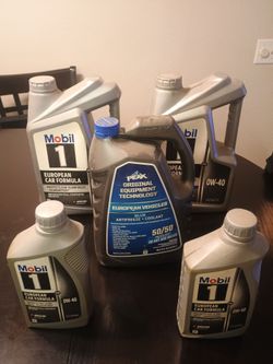 Mobil 1 motor oil synthetic 0w-40 (European Vehicle)