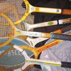 Vintage Tennis Rackets Players