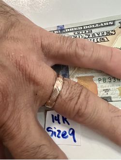 14K Solid Solid Gold Wedding Band Size 9 