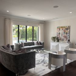 Tufted Grey Couch (x2)