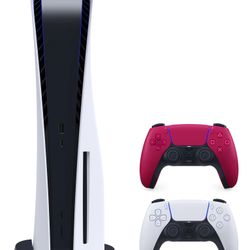 PS5 With Disc Drive And Two Controllers