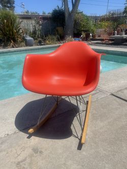 Original Eames Rocker, Red Orange