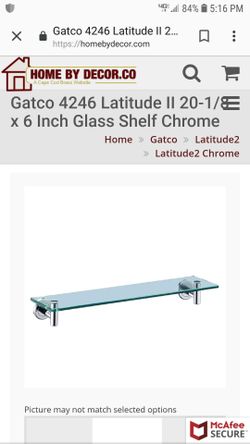 Gatco latitude 2 , glass shelves