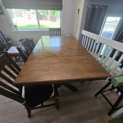Solid Wood Dining Table  With Chairs