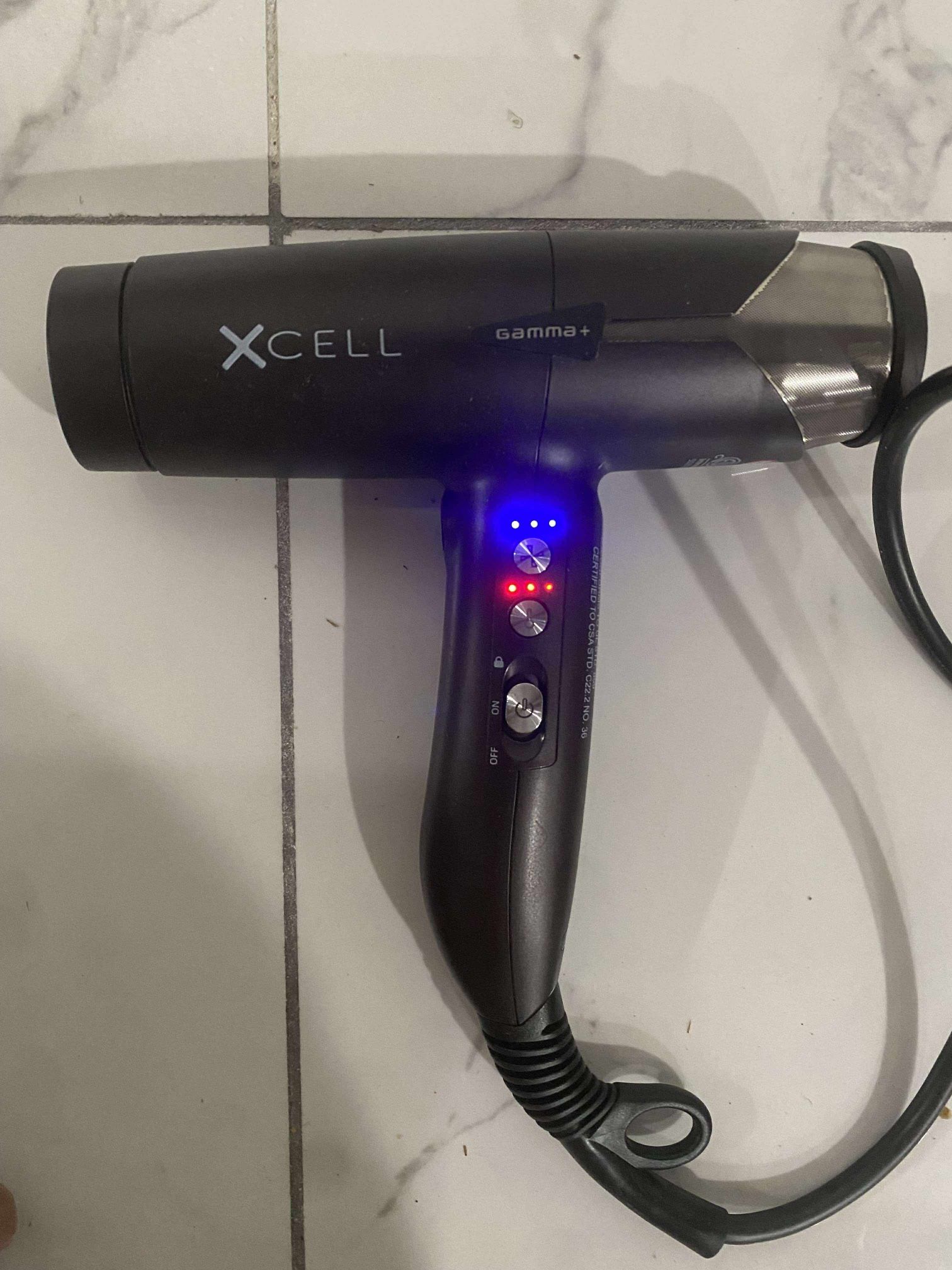 Gamma+ XCell Professional Hair Dryer Corded 1600 Watt Ergonomic Ionic Technology