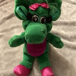 Dakin Baby Bop Hand Puppet 14” Plush Green Dinosaur Barney & Friends 1992